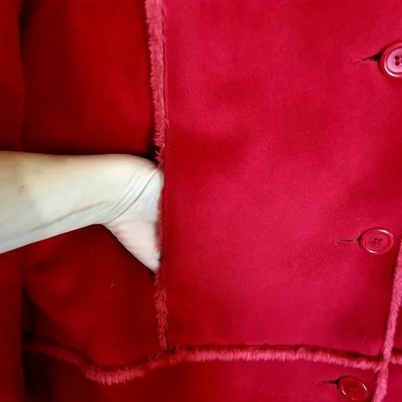 Sherpa Warm Suede Coat Size M - Picture 8 of 13